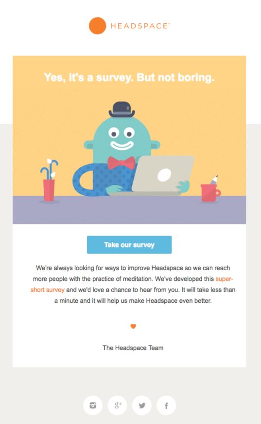 Behavioral Emails - Survey Email - Headspace