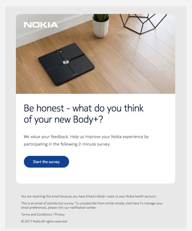 Behavioral Emails - Survey Email -  Nokia
