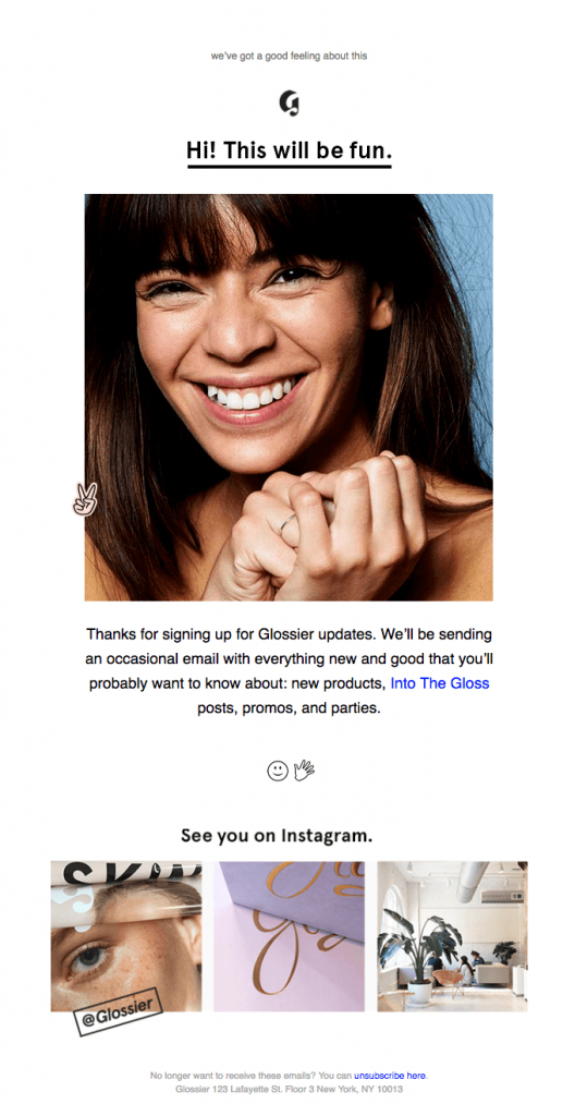 Onboarding Emails - Getting Started Email - Glossier