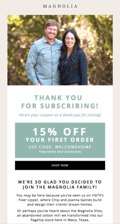 Onboarding Emails - Welcome Email Example - Magnolia