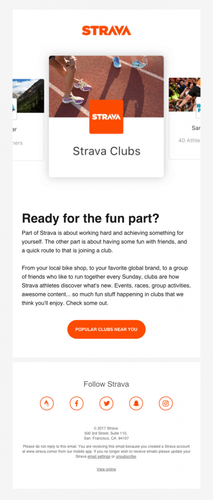 Promotional Emails - Clickbait Email - Strava