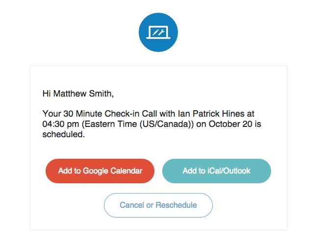 Transactional Emails - Notification Email - Calendly