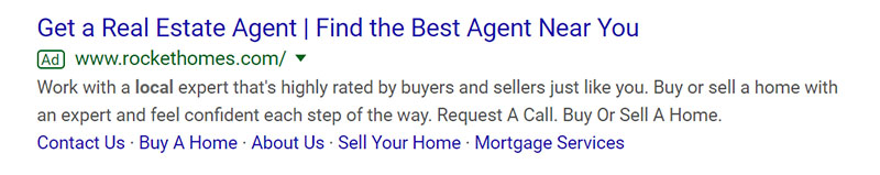 Real Estate Agent Google Ad Example - Chainlink Relationship Marketing