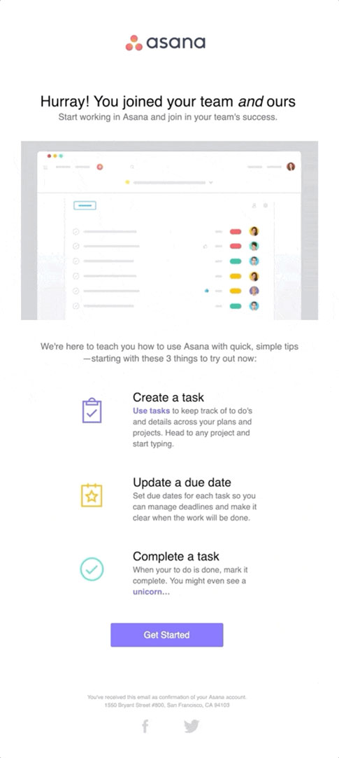Onboarding Emails - Welcome Email - Asana