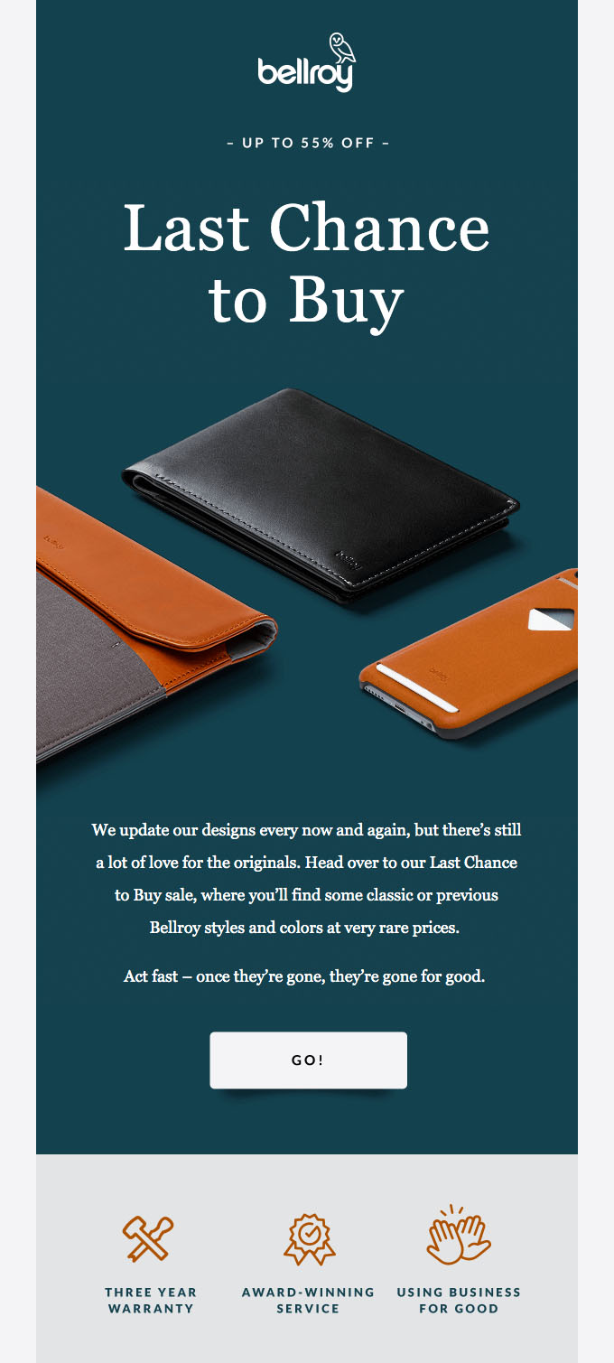 Promotional Emails - Sales Email - Bellroy