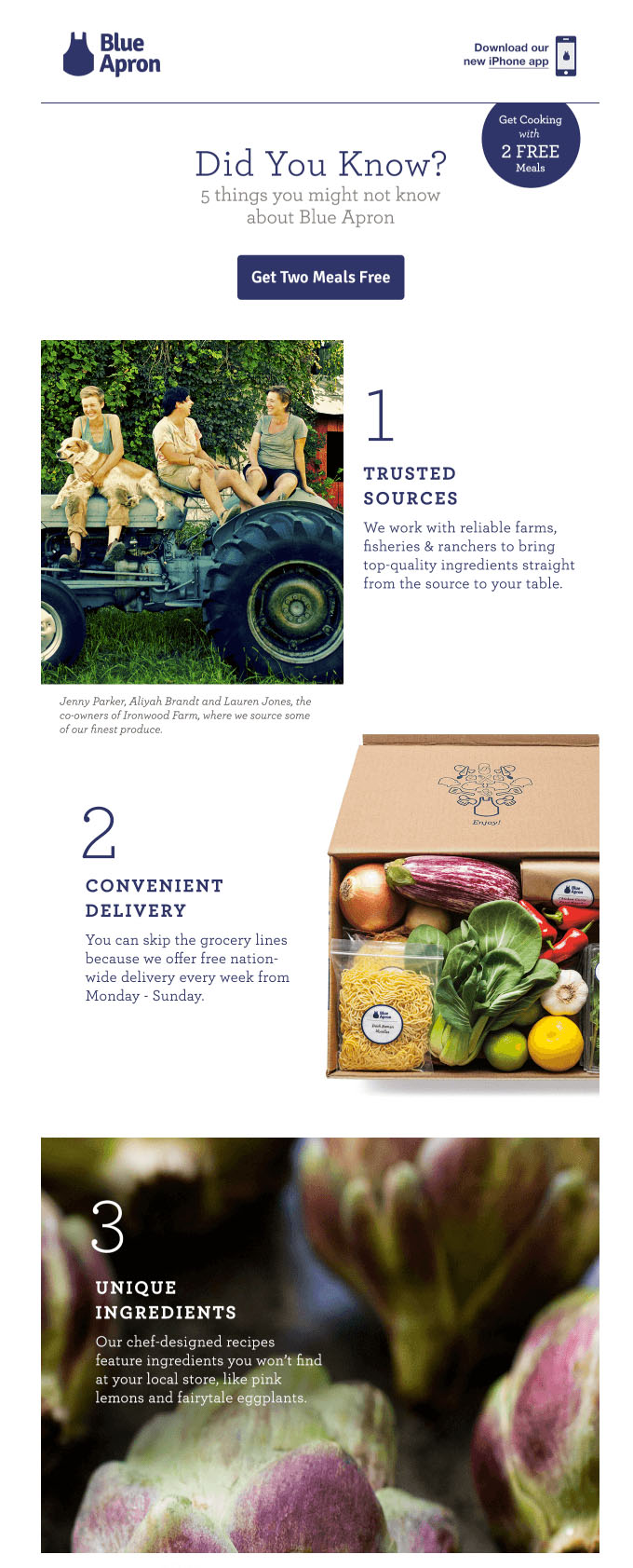 Onboarding Emails - Activation Email Example - Blue Apron