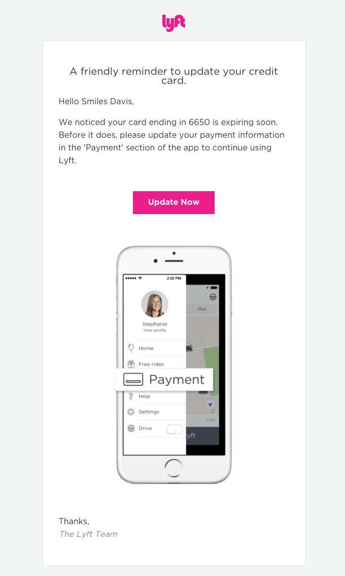 Transactional Emails - Notification Email - Lyft
