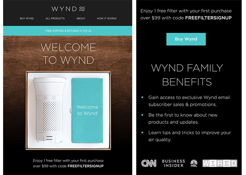 Onboarding Emails - Welcome Email Example - Wynd