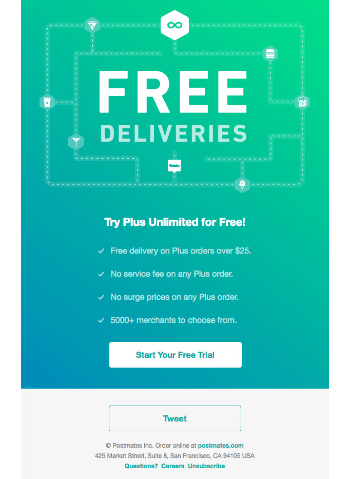 Onboarding Emails - Upsell Email - Postmates
