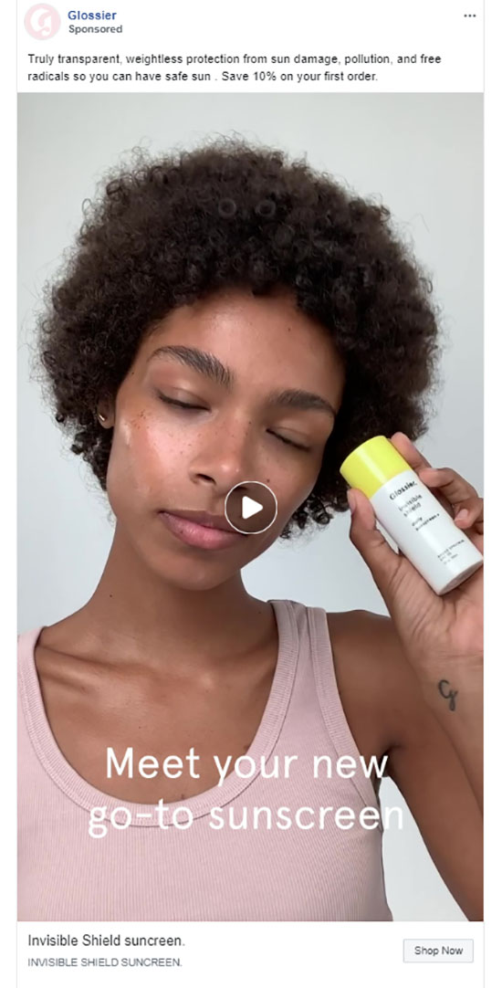 Facebook Ads - Beauty Ad Example - Glossier