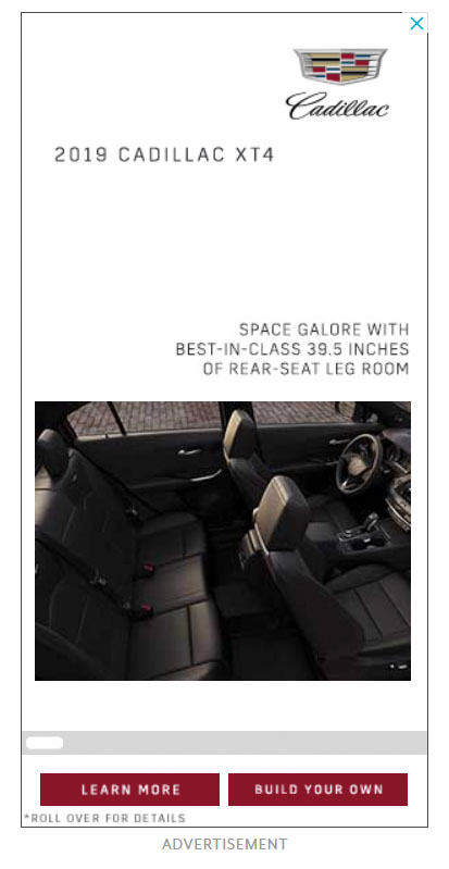 Home & Auto Company Google Display Ad Example -  Cadillac
