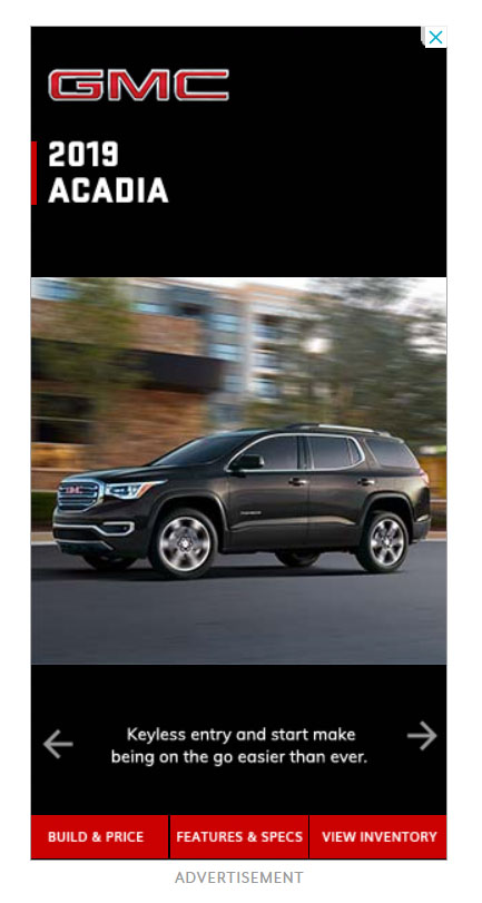 Home & Auto Company Google Display Ad Example -  GMC