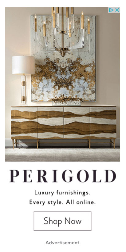 Home & Auto Company Google Display Ad Example -  Perigold Furnishing