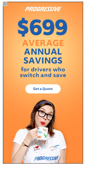 Finance & Insurance Company Google Display Ad Example -  Progressive