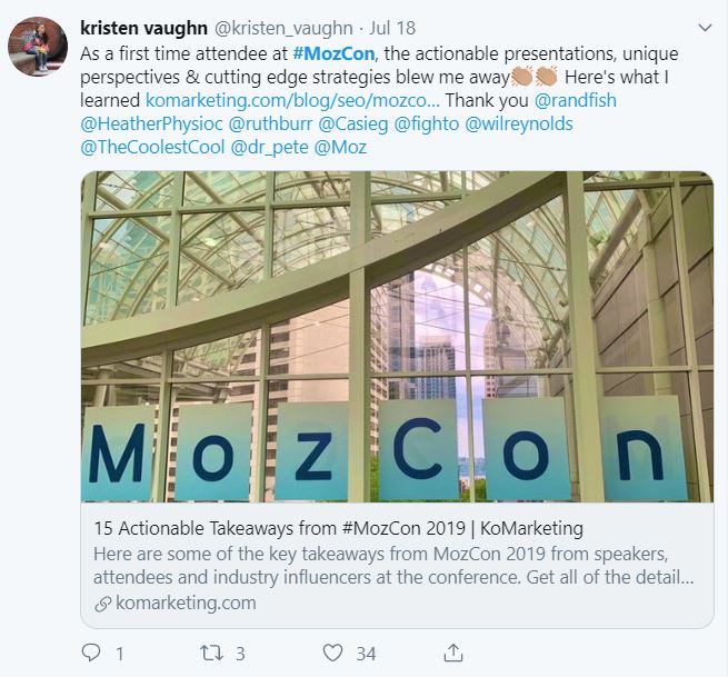 Digital Marketing Conference 2019 - Post Recap - Moz Con