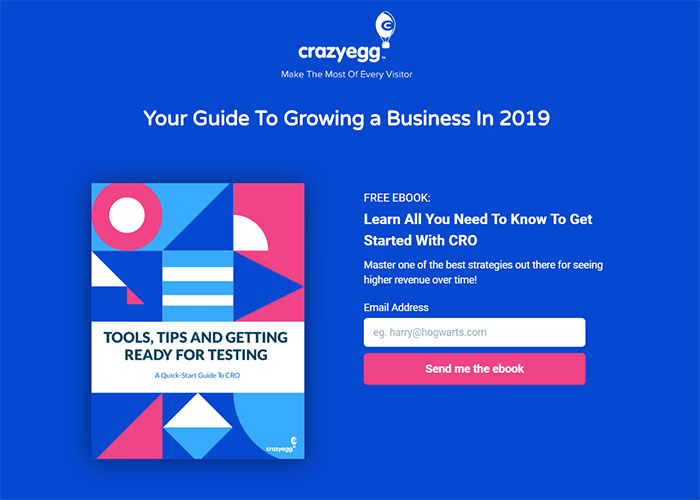 Landing Page Example - CrazyEgg Software