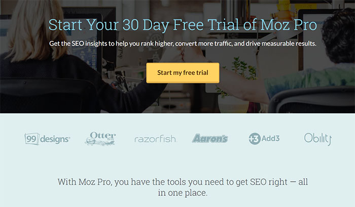 Landing Page Example - Moz