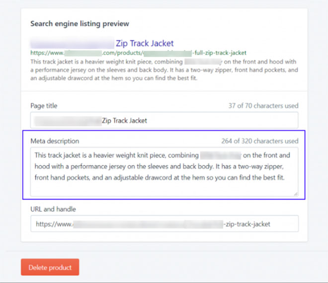 Shopify Search Engine Listing Preview Meta Description - Chainlink Marketing