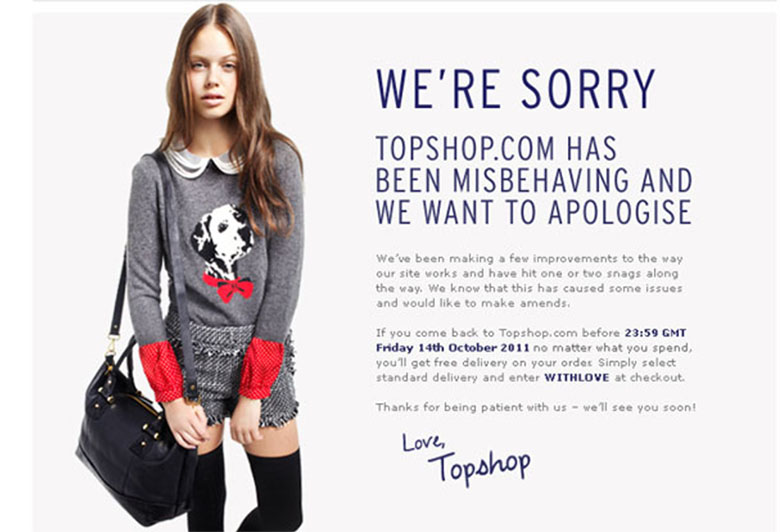 Website Malfunction Customer Experience Issue Topshop - Chainlink Marketing