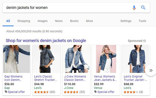 Google Shopping Ads Example Image - Chainlink Marketing