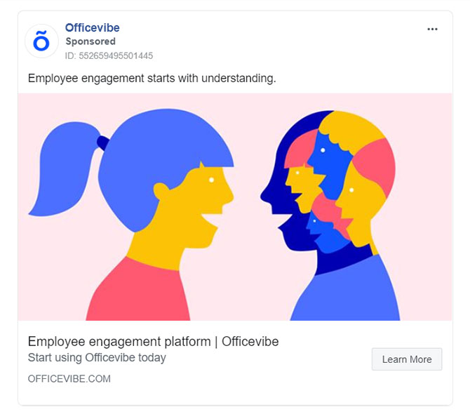 Facebook Ads - Business Tool Ad Example - Officevibe