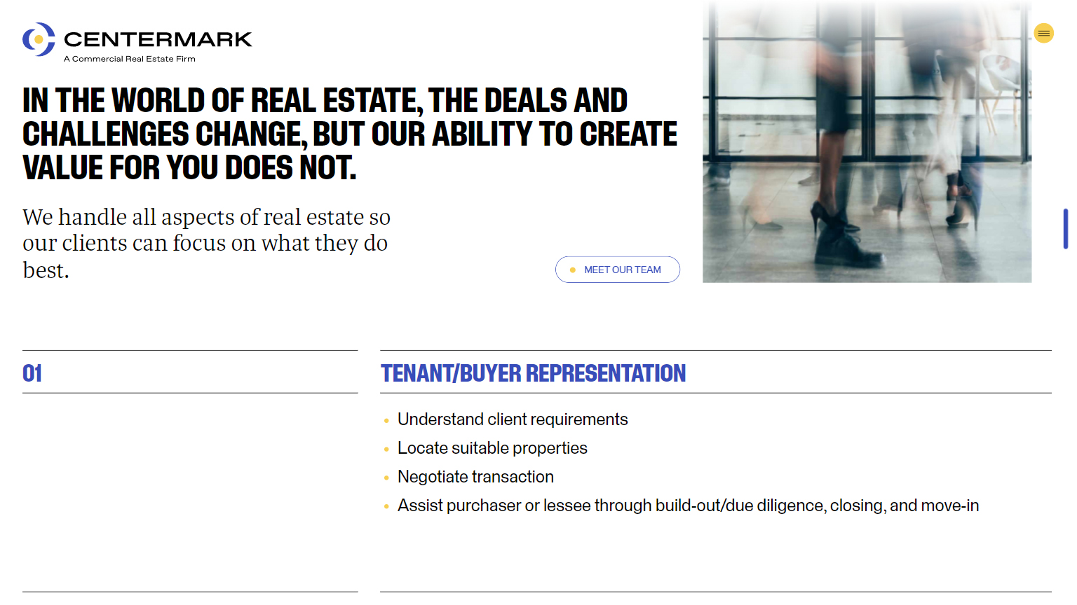Custom WordPress Back-End | Centermark Commercial Real Estate Project