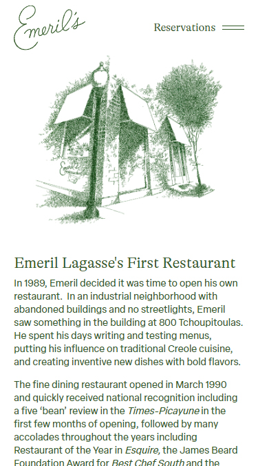 Dynamic Reservation Integration | Emeril’s in New Orleans Project