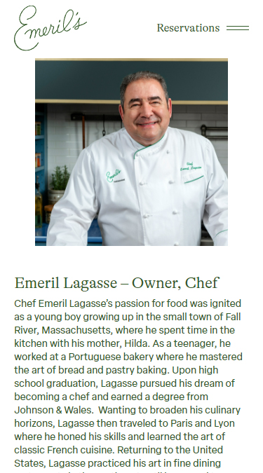 Enhanced User Interaction | Emeril’s in New Orleans Project