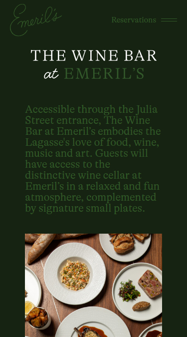 Enhanced User Interaction | Emeril’s in New Orleans Project